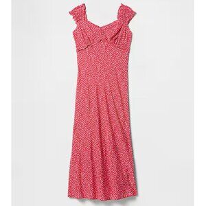GAP Crepe Sweetheart Maxi Dress M | Red floral print, NWT